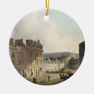 Ornement Rond En Céramique Rue de Marlborough, de 'Bath illustré par un Se