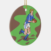 Ornement Rond En Céramique Rugby (Droite)