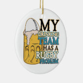 Ornement Rond En Céramique Rugby potable d'équipe (Droite)