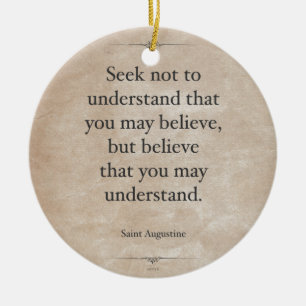 Ornement Rond En Céramique Saint Augustine