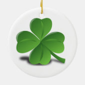 Ornement Rond En Céramique Saint Patrick’s Day Leprechaun Shamrock Clover Orn (Dos)