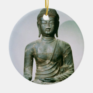 Ornement Rond En Céramique Sakyamuni assis Bouddha de Ch'ungung-Ni (fer)