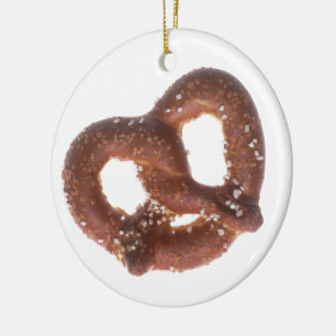 Ornement Rond En Céramique Salted Pretzel