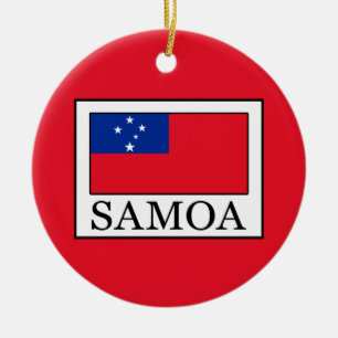 Ornement Rond En Céramique Samoa