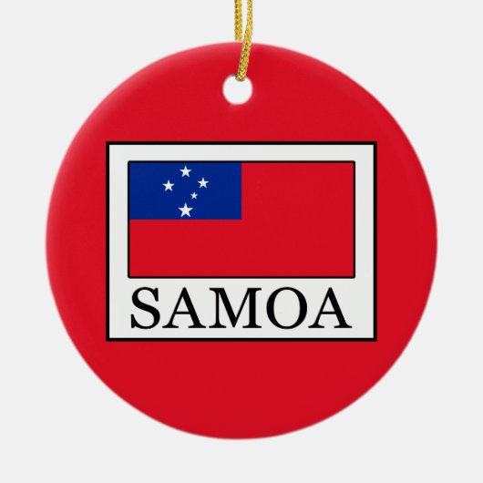 Ornement Rond En Céramique Samoa (Devant)