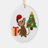 Ornement Rond En Céramique santa claus monkey emoji (Droite)