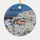 Ornement Rond En Céramique Santorini, Grèce (Devant)