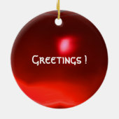 Ornement Rond En Céramique Sapphire Bleu SOLEIL GOTHIQUE, Gemmes Ruby Rouge (Dos)