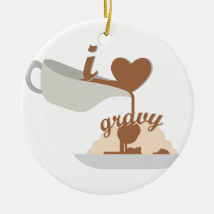 Ornement Rond En Céramique Sauce au jus d'amour