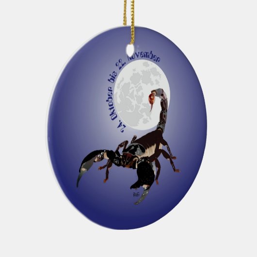 Ornement Rond En Céramique Scorpion (Droite)