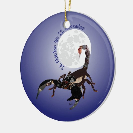 Ornement Rond En Céramique Scorpion (Gauche)