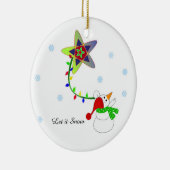 Ornement Rond En Céramique Se balancer sur une étoile (Droite)