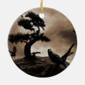 Ornement Rond En Céramique Sept Ravens (Dos)