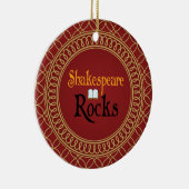 Ornement Rond En Céramique Shakespeare bascule le rouge et le cadeau de (Droite)