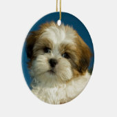 Ornement Rond En Céramique Shih Tzu (Droite)