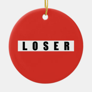 ORNEMENT ROND EN CÉRAMIQUE SIGNE D'INTERDICTION LOSER