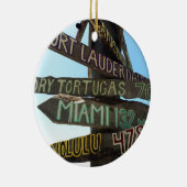 Ornement Rond En Céramique Signes de Key West (Droite)