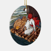 Ornement Rond En Céramique Sinbad le voilier naufrage Trésor Aladdin Boy (Droite)