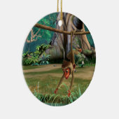 Ornement Rond En Céramique Singe de bébé (Droite)