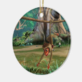 Ornement Rond En Céramique Singe de bébé (Gauche)