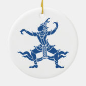 Ornement Rond En Céramique SIX Danseuse thaïlandaise ⚠ Thaïlande ⚠ (Dos)