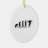 Ornement Rond En Céramique skiier evolution (Droite)