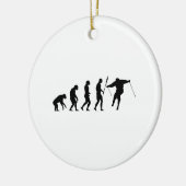 Ornement Rond En Céramique skiier evolution (Gauche)