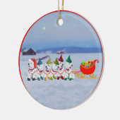 Ornement Rond En Céramique Sleigh (Gauche)