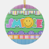 Ornement Rond En Céramique Smile - SRF (Devant)