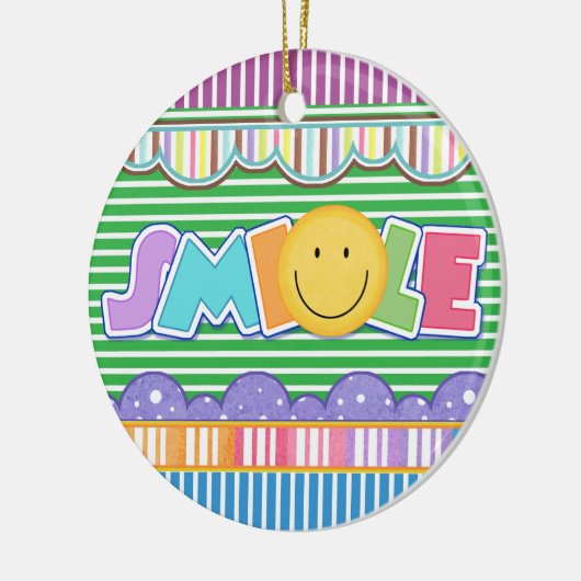 Ornement Rond En Céramique Smile - SRF (Gauche)