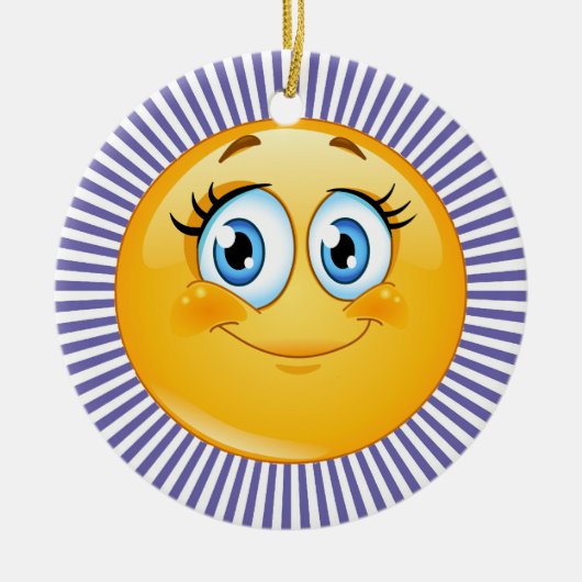 Ornement Rond En Céramique Smile - SRF (Devant)