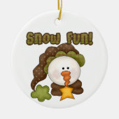 Ornement Rond En Céramique Snow Fun Snowman Orament (Devant)