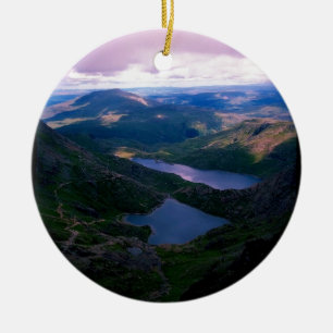 Ornement Rond En Céramique Snowdon Pays de Galles