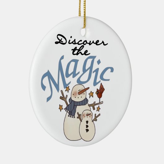 Ornement Rond En Céramique Snowman Découvrez l'ornement magique (Droite)
