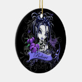 Ornement Rond En Céramique "Sophia Lilly" croient l'ornement féerique d'art (Droite)