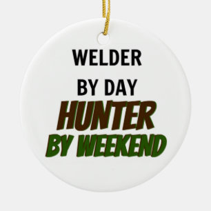 Ornement Rond En Céramique Souder par chasseur de jour par week-end