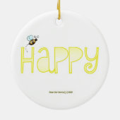 Ornement Rond En Céramique Soyez aimable - un mot positif (Dos)