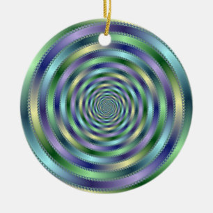 Ornement Rond En Céramique Spinning