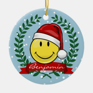 Ornement Rond En Céramique Style classique de vacances de visage