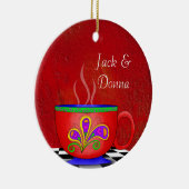 Ornement Rond En Céramique Style toscan Java Coffee Dessous de verre (Droite)