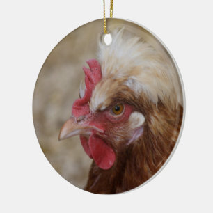 Ornement Rond En Céramique Sulmtaler Hen
