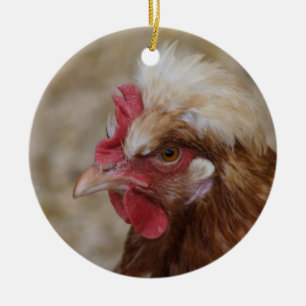 Ornement Rond En Céramique Sulmtaler Hen