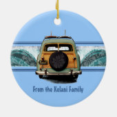 Ornement Rond En Céramique Surf Woody (Dos)