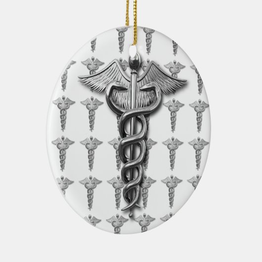 Ornement Rond En Céramique Symbole de corps médical (Droite)