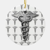 Ornement Rond En Céramique Symbole de corps médical (Devant)