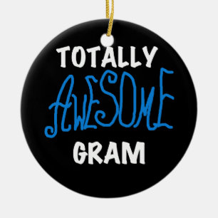 Ornement Rond En Céramique T-shirts bleus et cadeaux de gramme totalement