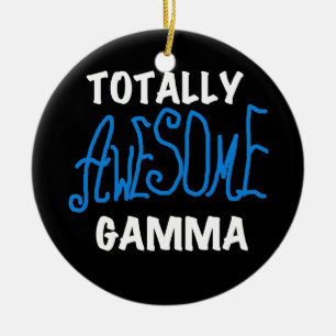 Ornement Rond En Céramique T-shirts et cadeaux bleus gamma totalement
