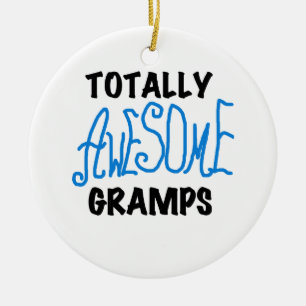 Ornement Rond En Céramique T-shirts et cadeaux Blue Totally Awesome Gramps