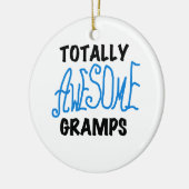 Ornement Rond En Céramique T-shirts et cadeaux Blue Totally Awesome Gramps (Gauche)