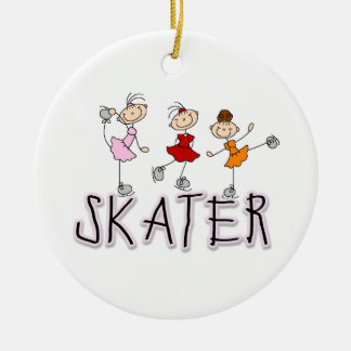 Ornement Rond En Céramique T-shirts et cadeaux de patinage